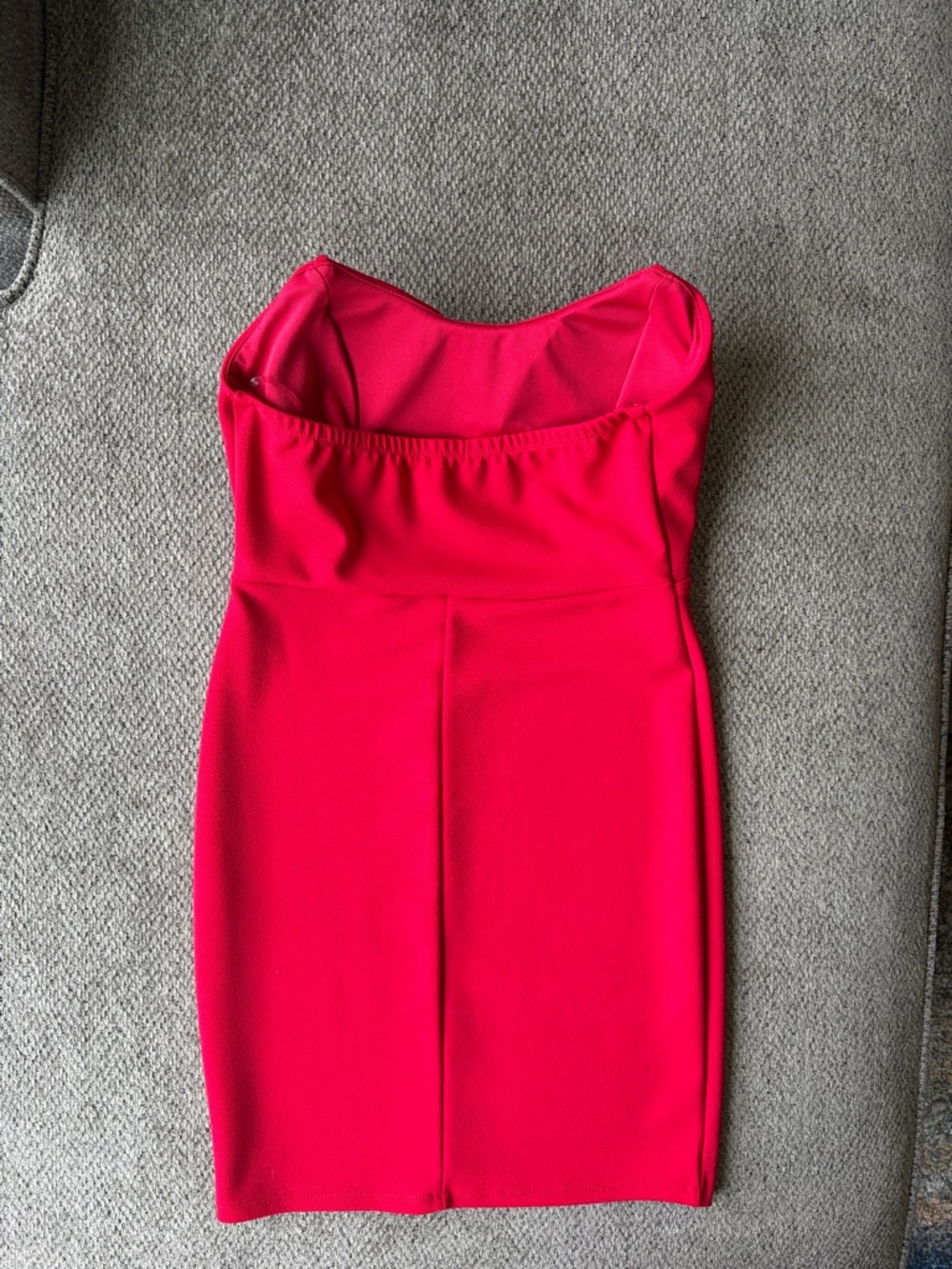 Strapless Fitted Red Mini Dress - Picture 2 of 2